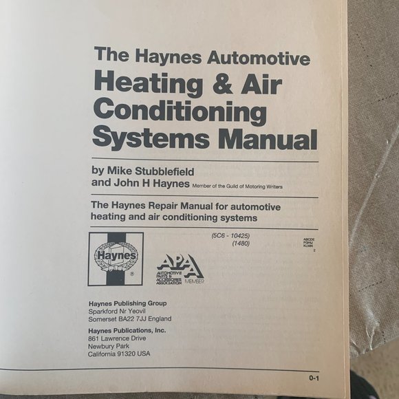 Haynes Automotive Heating & Air Conditioning Techbook Repair Manual 10425 - Picture 6 of 12